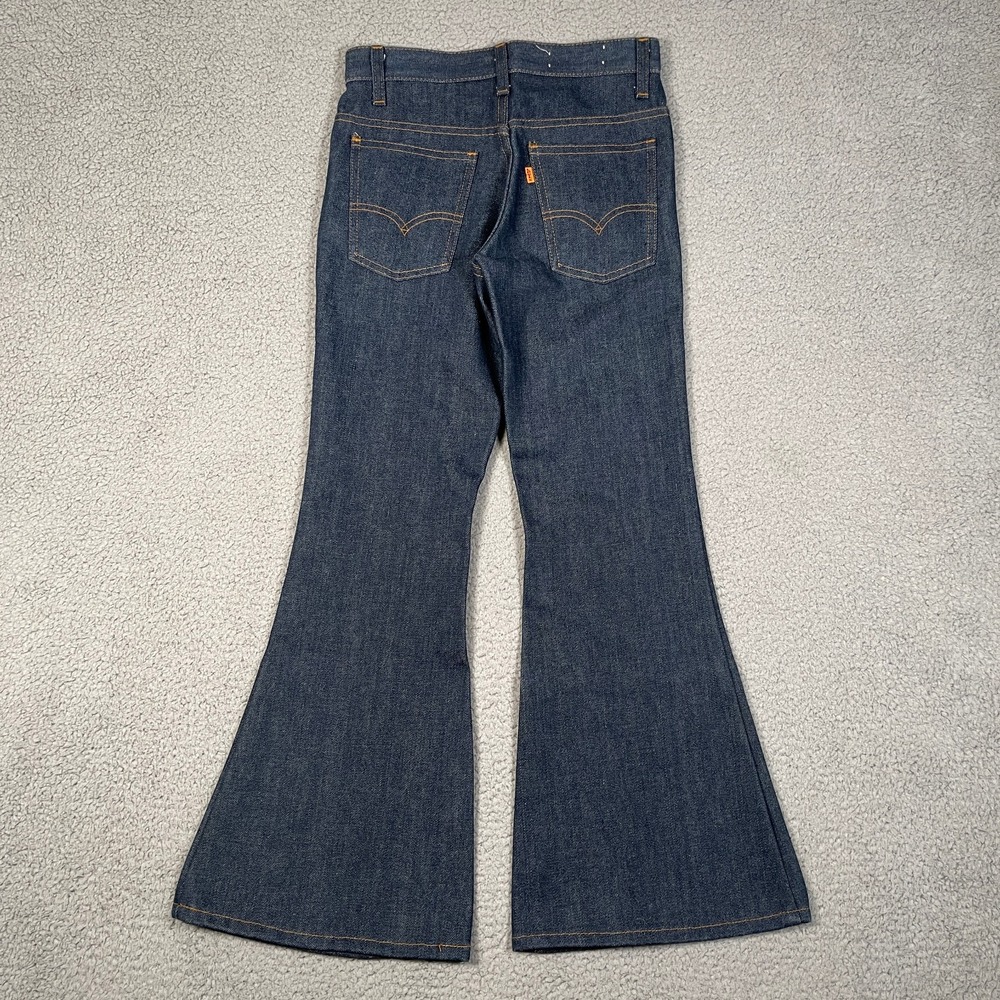 VTG 70s Levis 784 Orange Tab Bell Bottom Jeans Womens Size‎ 26x28 Blue Deadstock